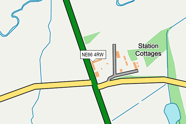 NE66 4RW map - OS OpenMap – Local (Ordnance Survey) NE66 4RW map - OS OpenMap – Local (Ordnance Survey)