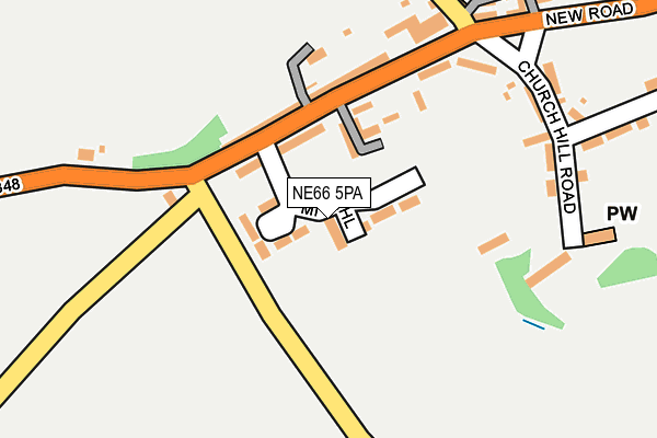 NE66 5PA map - OS OpenMap – Local (Ordnance Survey) NE66 5PA map - OS OpenMap – Local (Ordnance Survey)