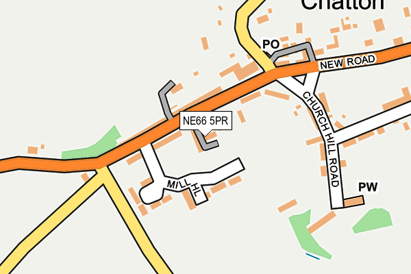 NE66 5PR map - OS OpenMap – Local (Ordnance Survey) NE66 5PR map - OS OpenMap – Local (Ordnance Survey)