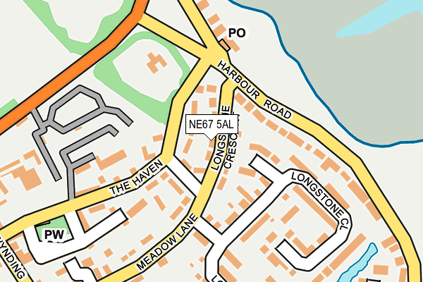 NE67 5AL map - OS OpenMap – Local (Ordnance Survey) NE67 5AL map - OS OpenMap – Local (Ordnance Survey)