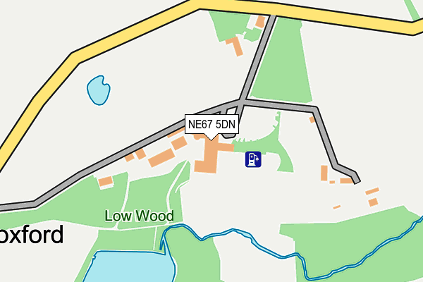 NE67 5DN map - OS OpenMap – Local (Ordnance Survey) NE67 5DN map - OS OpenMap – Local (Ordnance Survey)