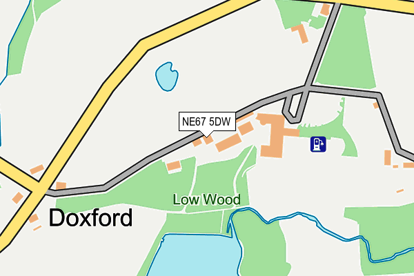 NE67 5DW map - OS OpenMap – Local (Ordnance Survey) NE67 5DW map - OS OpenMap – Local (Ordnance Survey)