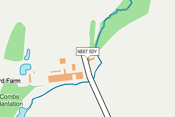 NE67 5DY map - OS OpenMap – Local (Ordnance Survey) NE67 5DY map - OS OpenMap – Local (Ordnance Survey)