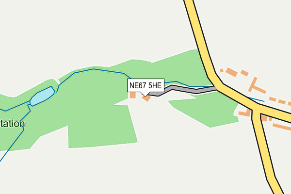 NE67 5HE map - OS OpenMap – Local (Ordnance Survey) NE67 5HE map - OS OpenMap – Local (Ordnance Survey)