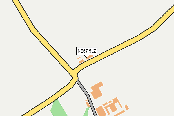NE67 5JZ map - OS OpenMap – Local (Ordnance Survey) NE67 5JZ map - OS OpenMap – Local (Ordnance Survey)