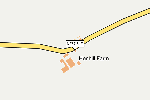 NE67 5LF map - OS OpenMap – Local (Ordnance Survey) NE67 5LF map - OS OpenMap – Local (Ordnance Survey)