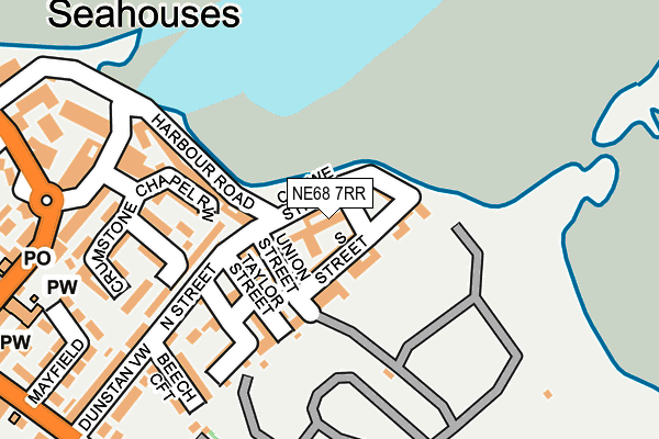 NE68 7RR map - OS OpenMap – Local (Ordnance Survey) NE68 7RR map - OS OpenMap – Local (Ordnance Survey)