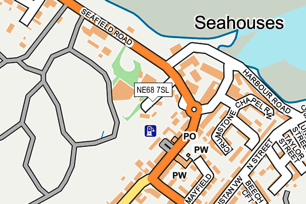 NE68 7SL map - OS OpenMap – Local (Ordnance Survey) NE68 7SL map - OS OpenMap – Local (Ordnance Survey)