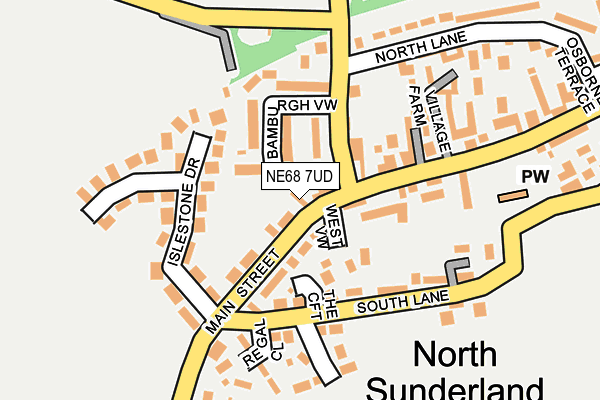 NE68 7UD map - OS OpenMap – Local (Ordnance Survey) NE68 7UD map - OS OpenMap – Local (Ordnance Survey)