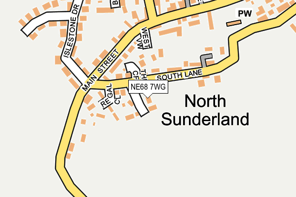 NE68 7WG map - OS OpenMap – Local (Ordnance Survey) NE68 7WG map - OS OpenMap – Local (Ordnance Survey)