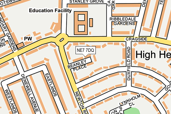 NE7 7DQ map - OS OpenMap – Local (Ordnance Survey) NE7 7DQ map - OS OpenMap – Local (Ordnance Survey)