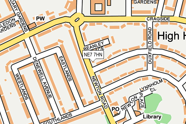 NE7 7HN map - OS OpenMap – Local (Ordnance Survey) NE7 7HN map - OS OpenMap – Local (Ordnance Survey)