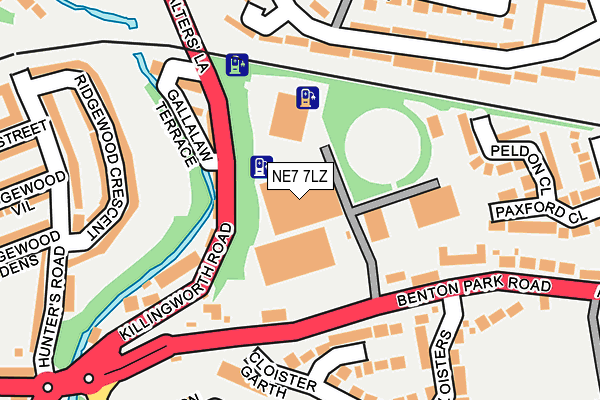 NE7 7LZ map - OS OpenMap – Local (Ordnance Survey) NE7 7LZ map - OS OpenMap – Local (Ordnance Survey)