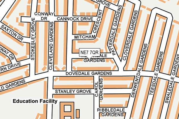 NE7 7QR map - OS OpenMap – Local (Ordnance Survey)