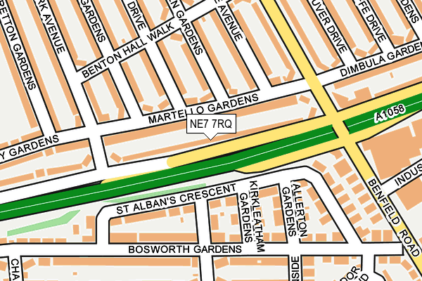 NE7 7RQ map - OS OpenMap – Local (Ordnance Survey) NE7 7RQ map - OS OpenMap – Local (Ordnance Survey)