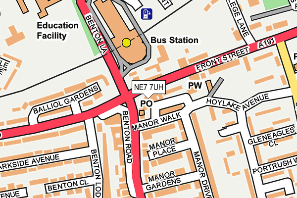 NE7 7UH map - OS OpenMap – Local (Ordnance Survey) NE7 7UH map - OS OpenMap – Local (Ordnance Survey)