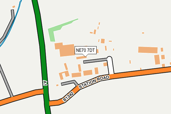 NE70 7DT map - OS OpenMap – Local (Ordnance Survey) NE70 7DT map - OS OpenMap – Local (Ordnance Survey)
