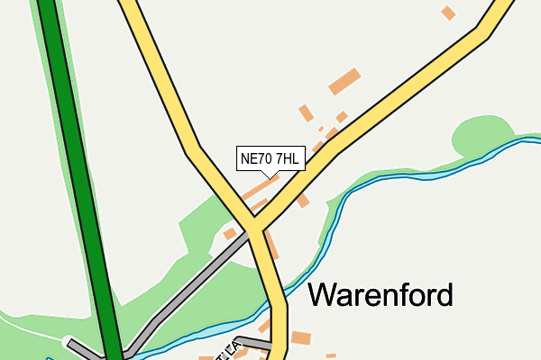 NE70 7HL map - OS OpenMap – Local (Ordnance Survey) NE70 7HL map - OS OpenMap – Local (Ordnance Survey)