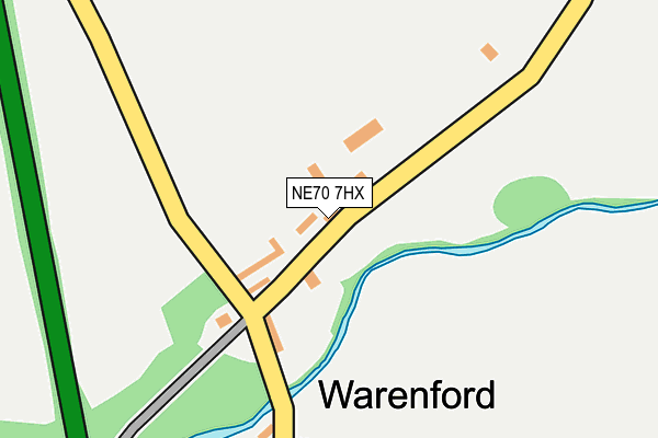NE70 7HX map - OS OpenMap – Local (Ordnance Survey) NE70 7HX map - OS OpenMap – Local (Ordnance Survey)