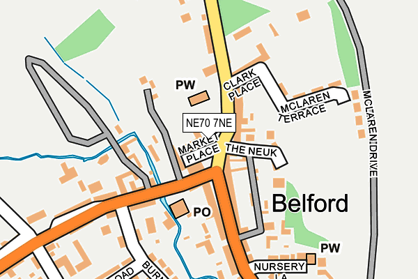 NE70 7NE map - OS OpenMap – Local (Ordnance Survey) NE70 7NE map - OS OpenMap – Local (Ordnance Survey)