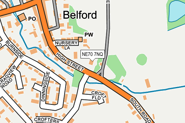NE70 7NQ map - OS OpenMap – Local (Ordnance Survey) NE70 7NQ map - OS OpenMap – Local (Ordnance Survey)