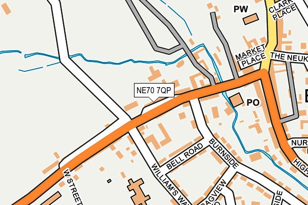 NE70 7QP map - OS OpenMap – Local (Ordnance Survey) NE70 7QP map - OS OpenMap – Local (Ordnance Survey)