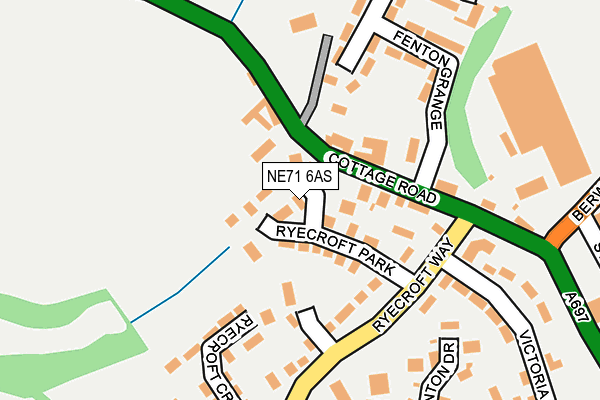 NE71 6AS map - OS OpenMap – Local (Ordnance Survey) NE71 6AS map - OS OpenMap – Local (Ordnance Survey)