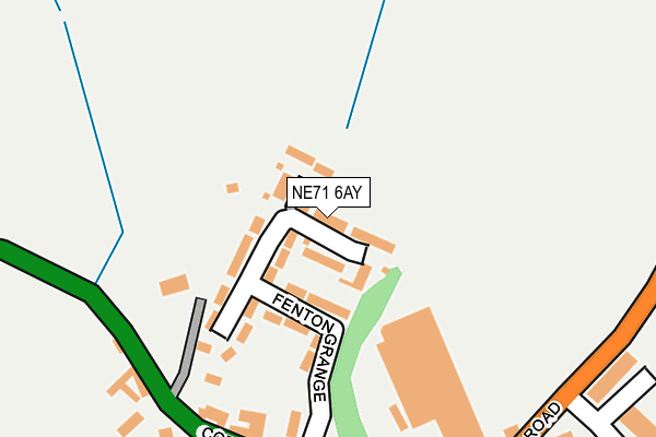 NE71 6AY map - OS OpenMap – Local (Ordnance Survey) NE71 6AY map - OS OpenMap – Local (Ordnance Survey)