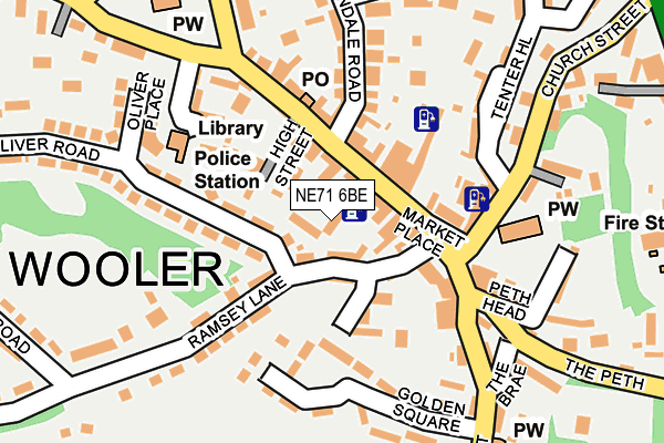 NE71 6BE map - OS OpenMap – Local (Ordnance Survey) NE71 6BE map - OS OpenMap – Local (Ordnance Survey)