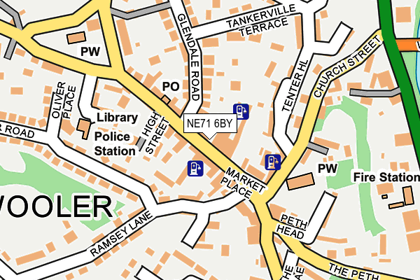 NE71 6BY map - OS OpenMap – Local (Ordnance Survey) NE71 6BY map - OS OpenMap – Local (Ordnance Survey)