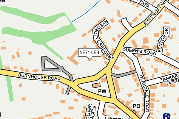 NE71 6EB map - OS OpenMap – Local (Ordnance Survey) NE71 6EB map - OS OpenMap – Local (Ordnance Survey)