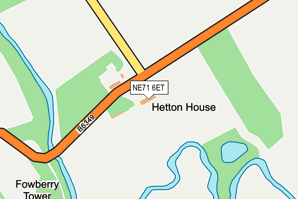 NE71 6ET map - OS OpenMap – Local (Ordnance Survey) NE71 6ET map - OS OpenMap – Local (Ordnance Survey)