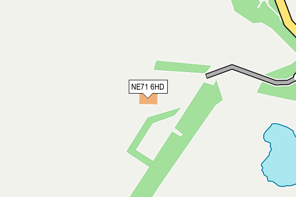 NE71 6HD map - OS OpenMap – Local (Ordnance Survey) NE71 6HD map - OS OpenMap – Local (Ordnance Survey)