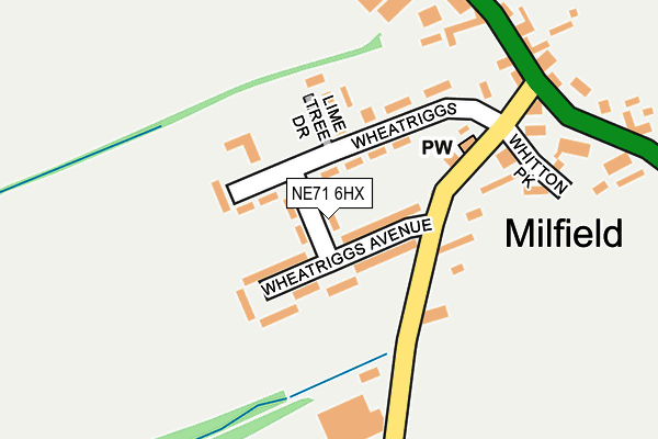 NE71 6HX map - OS OpenMap – Local (Ordnance Survey) NE71 6HX map - OS OpenMap – Local (Ordnance Survey)