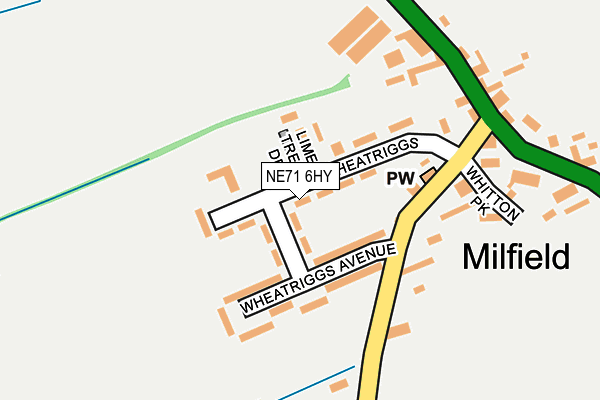 NE71 6HY map - OS OpenMap – Local (Ordnance Survey) NE71 6HY map - OS OpenMap – Local (Ordnance Survey)