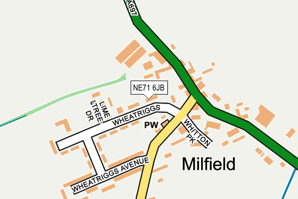 NE71 6JB map - OS OpenMap – Local (Ordnance Survey) NE71 6JB map - OS OpenMap – Local (Ordnance Survey)