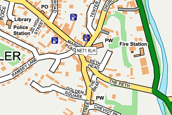 NE71 6LH map - OS OpenMap – Local (Ordnance Survey) NE71 6LH map - OS OpenMap – Local (Ordnance Survey)