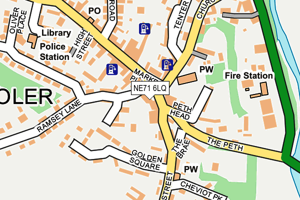 NE71 6LQ map - OS OpenMap – Local (Ordnance Survey) NE71 6LQ map - OS OpenMap – Local (Ordnance Survey)