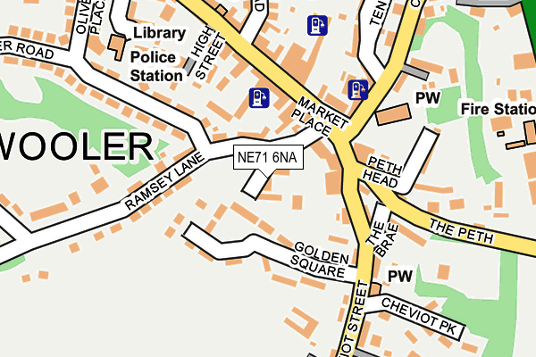 NE71 6NA map - OS OpenMap – Local (Ordnance Survey) NE71 6NA map - OS OpenMap – Local (Ordnance Survey)