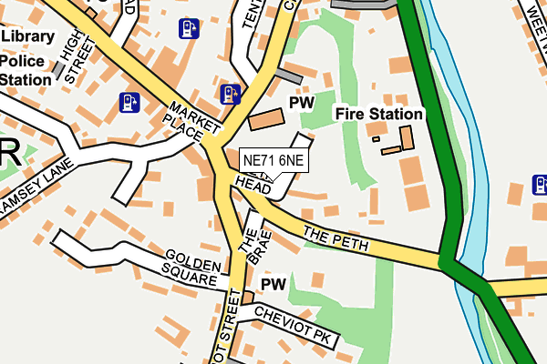 NE71 6NE map - OS OpenMap – Local (Ordnance Survey) NE71 6NE map - OS OpenMap – Local (Ordnance Survey)