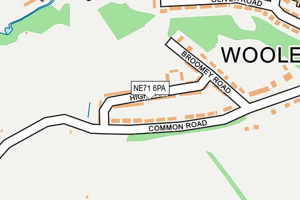 NE71 6PA map - OS OpenMap – Local (Ordnance Survey) NE71 6PA map - OS OpenMap – Local (Ordnance Survey)