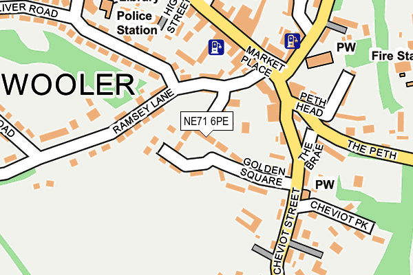 NE71 6PE map - OS OpenMap – Local (Ordnance Survey) NE71 6PE map - OS OpenMap – Local (Ordnance Survey)