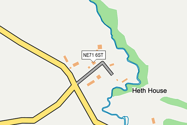 NE71 6ST map - OS OpenMap – Local (Ordnance Survey) NE71 6ST map - OS OpenMap – Local (Ordnance Survey)
