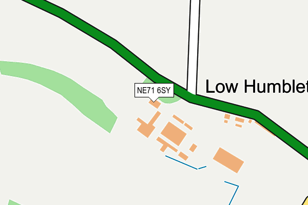 NE71 6SY map - OS OpenMap – Local (Ordnance Survey)