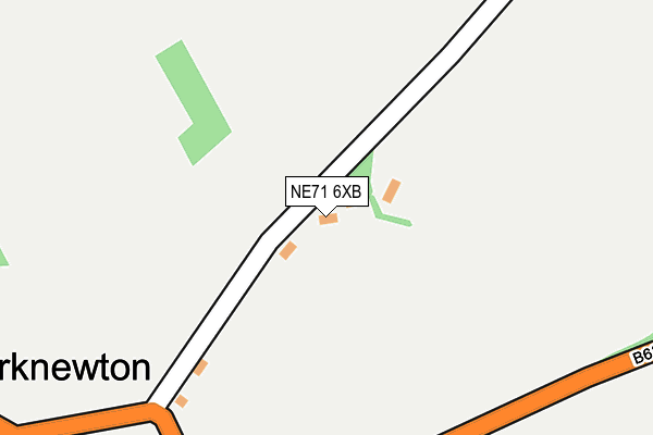 NE71 6XB map - OS OpenMap – Local (Ordnance Survey)