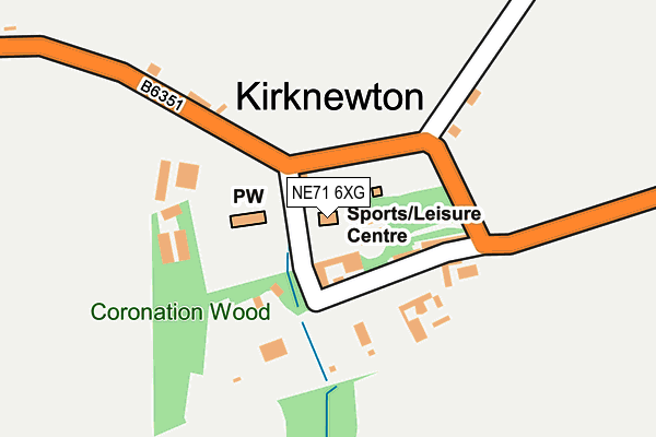 NE71 6XG map - OS OpenMap – Local (Ordnance Survey) NE71 6XG map - OS OpenMap – Local (Ordnance Survey)
