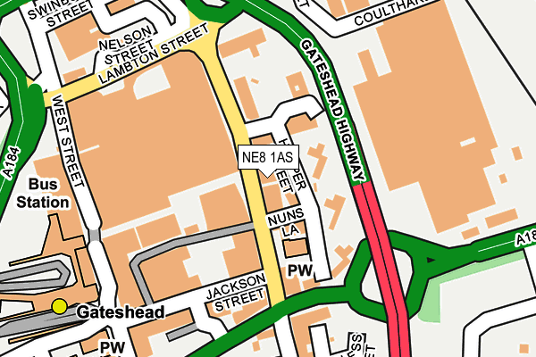NE8 1AS map - OS OpenMap – Local (Ordnance Survey) NE8 1AS map - OS OpenMap – Local (Ordnance Survey)
