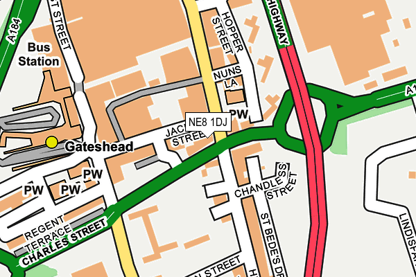 NE8 1DJ map - OS OpenMap – Local (Ordnance Survey) NE8 1DJ map - OS OpenMap – Local (Ordnance Survey)