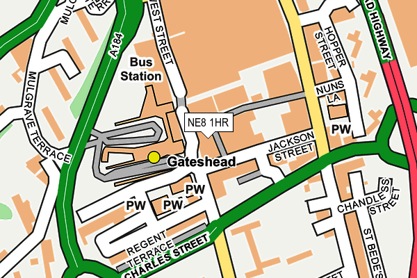 NE8 1HR map - OS OpenMap – Local (Ordnance Survey) NE8 1HR map - OS OpenMap – Local (Ordnance Survey)