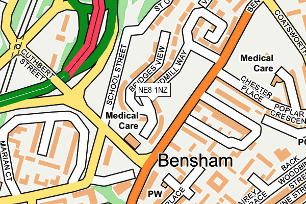 NE8 1NZ map - OS OpenMap – Local (Ordnance Survey) NE8 1NZ map - OS OpenMap – Local (Ordnance Survey)